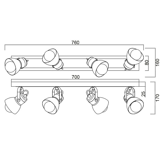 Спот Vele Luce Vulcano VL6544W04 Фото № 5