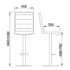 Барный стул AksHome Capri черный, велюр 80173 1