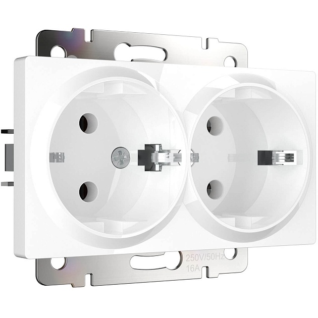 Розетка двойная с заземлением Werkel белый W1172001 4690389155352 Фото № 