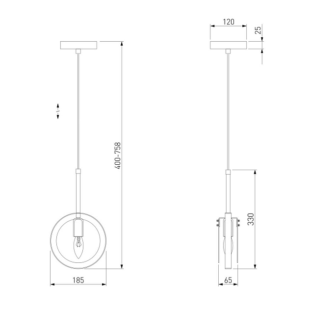 Подвесной светильник Eurosvet Gallo 50121/1 черный изображение 2 Подвесной светильник Eurosvet Gallo 50121/1 черный Фото № 2