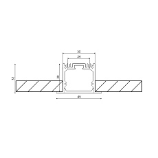 Профиль встраиваемый DesignLed LE.4932-R 010356 1