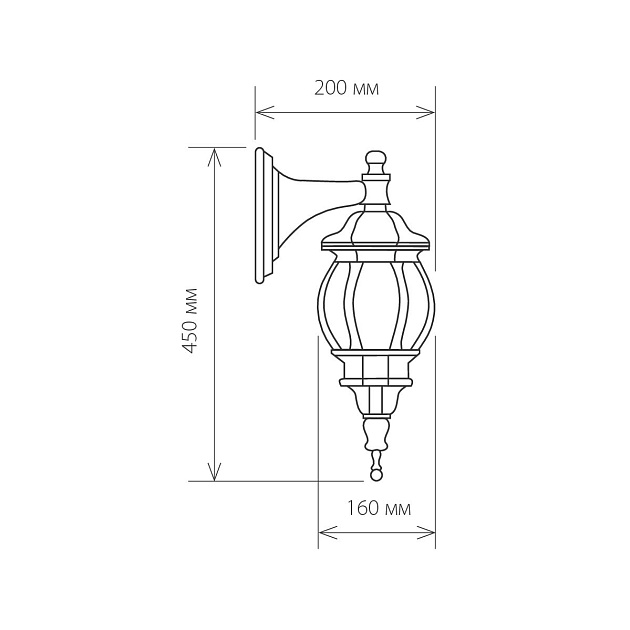 Уличный настенный cветильник Elektrostandard 1001D черное золото a034317 Фото № 2
