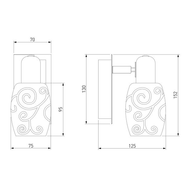 Спот Eurosvet 60301/1 хром/венге изображение 2 Спот Eurosvet 60301/1 хром/венге Фото № 2