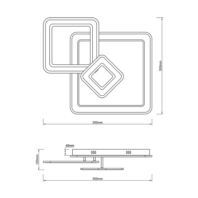Потолочный светодиодный светильник Escada Volume 10240/3LED Фото № 2