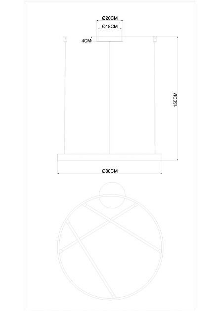 Подвесной светодиодный светильник Arte Lamp Ricco A1874SP-45BK Фото № 2