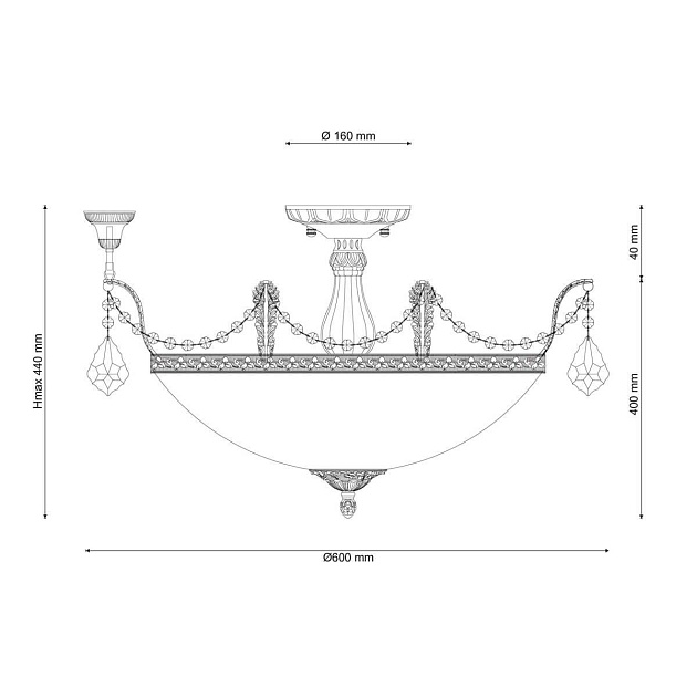 Потолочный светильник Lucia Tucci Barletta 181.8 D620 Antique изображение 2 Потолочный светильник Lucia Tucci Barletta 181.8 D620 Antique Фото № 2