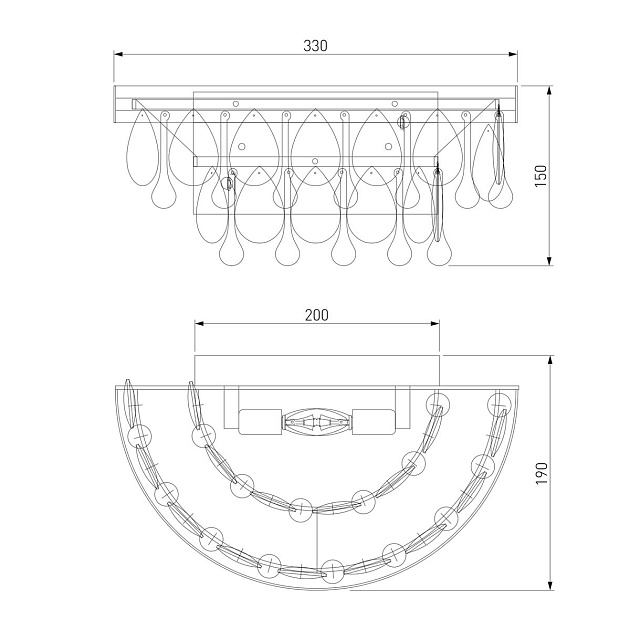 Бра Eurosvet Sophie 60165/2 латунь Фото № 2