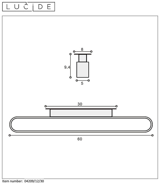 Подсветка для зеркал Lucide Madelon 04209/12/30 Фото № 4