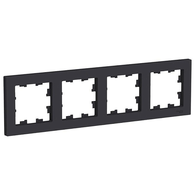 Рамка 4-постовая Schneider Electric AtlasDesign карбон ATN001004 Фото № 