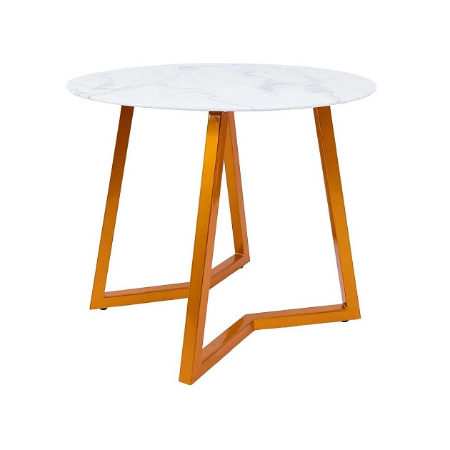 Кухонный стол AksHome Goldie мрамор, закаленное стекло 79603 Фото № 