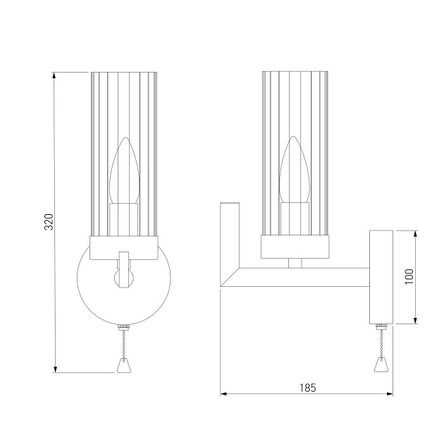 Бра Eurosvet Arganie 60133/1 серебро Фото № 2