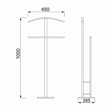 Костюмная вешалка AksHome Milo белый, металл 77621 1
