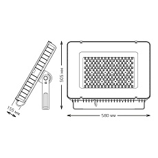 Прожектор светодиодный Gauss Qplus 400W 6500К 690511400 2