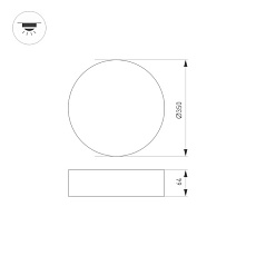 Потолочный светодиодный светильник Arlight SP-Rondo-R350-30W Warm3000 034809 1