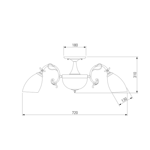 Потолочная люстра Eurosvet 22010/6+2 античная бронза Фото № 2