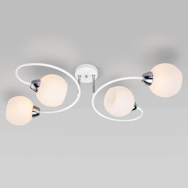 Потолочная люстра Eurosvet Tulia 30136/4 белый изображение Потолочная люстра Eurosvet Tulia 30136/4 белый Фото №