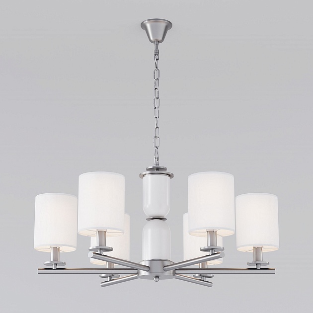 Подвесная люстра Eurosvet Caprera 60146/6 никель Фото № 