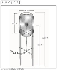 Торшер Lucide Mesh 45785/01/02 3