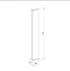Уличный светодиодный светильник Elektrostandard 1538 Techno Led черный a053316 1