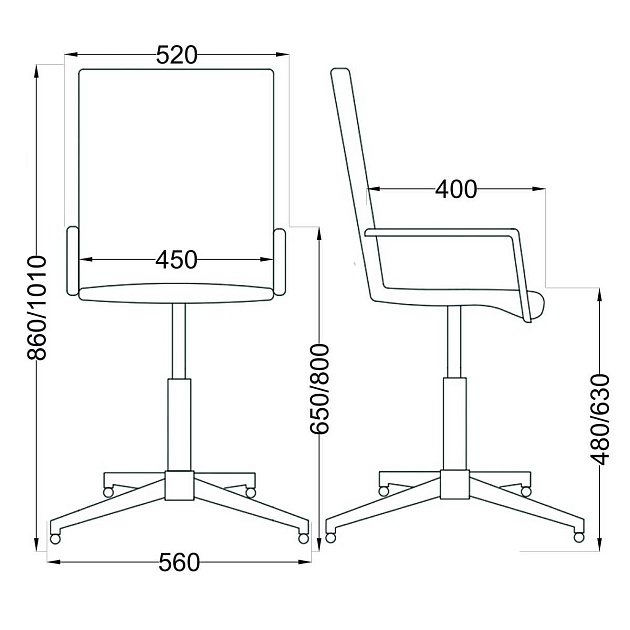 Поворотное кресло AksHome Rosio 2 серый, ткань, колеса 58827 Фото № 2