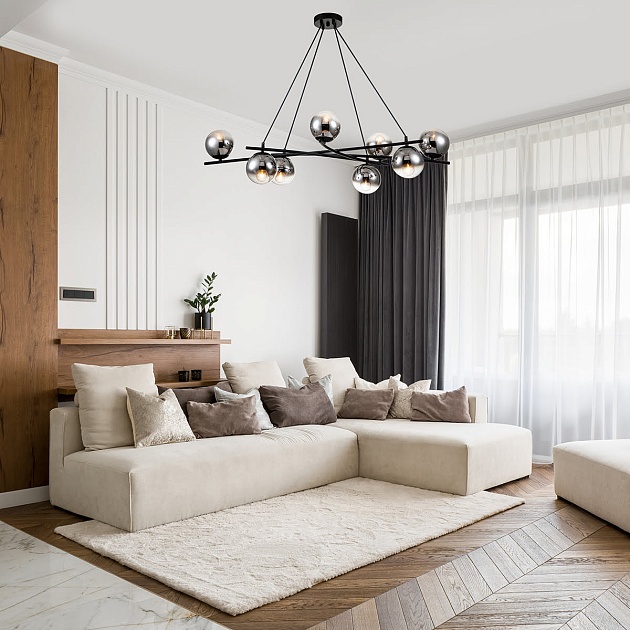 Подвесная люстра Escada Balance 1119/8S Black изображение 2 Подвесная люстра Escada Balance 1119/8S Black Фото № 2