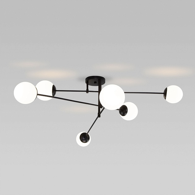 Потолочная люстра Eurosvet Netz 30181/6 черный изображение Потолочная люстра Eurosvet Netz 30181/6 черный Фото №