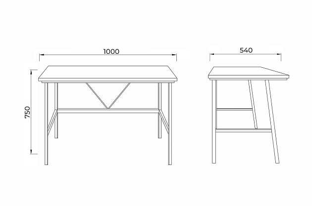 Письменный стол AksHome Ruby сосна пасадена, лдсп 80039 Фото № 2