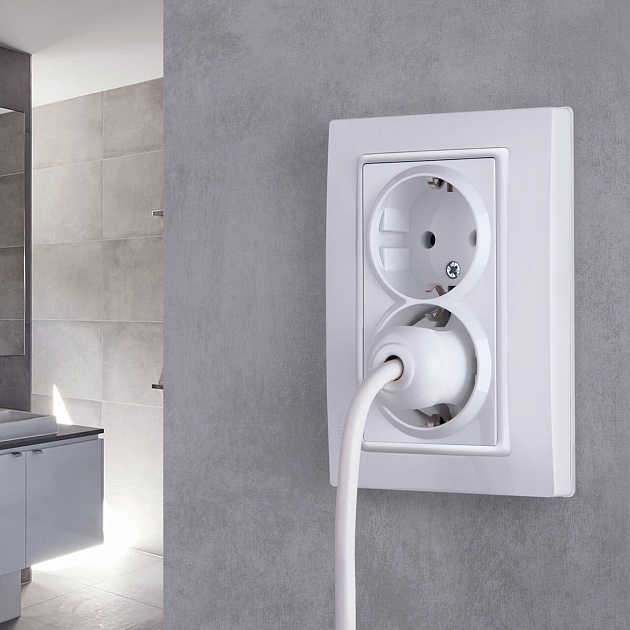 Розетка двойная с заземлением Werkel белый W1172001 4690389155352 Фото № 2