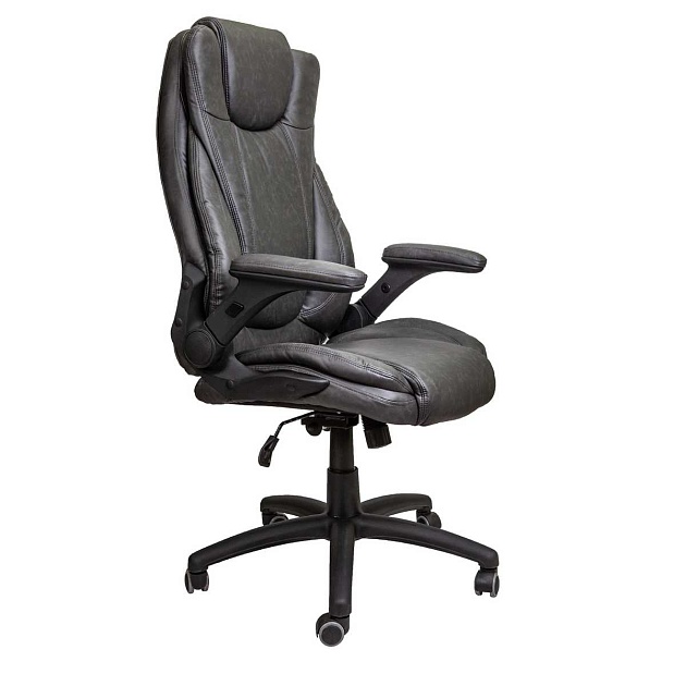 Кресло руководителя AksHome Aurora графит, экокожа 65466 Фото № 