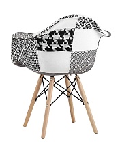 Кресло Stool Group EAMES пэчворк черно-белое Y809 bw 1