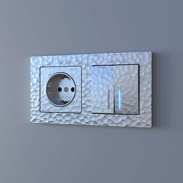 Розетка Werkel Hammer с заземлением серебряный W1271006 4690389162800 изображение 5 Розетка Werkel Hammer с заземлением серебряный W1271006 4690389162800 Фото № 5