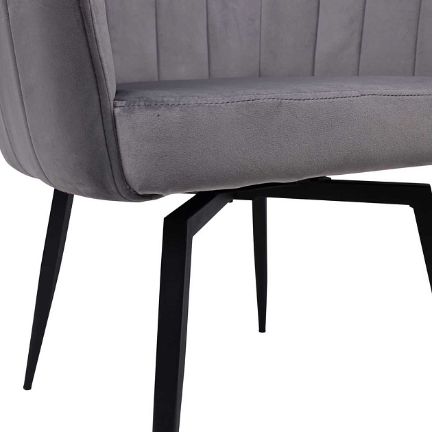 Поворотное кресло AksHome Melon серый, велюр 79675 Фото № 5