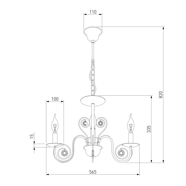 Подвесная люстра Eurosvet 60018/3 белый с золотом Фото № 2