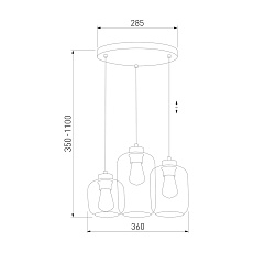 Подвесная люстра TK Lighting 3175 Marco Brown 2