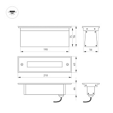 Ландшафтный светодиодный светильник Arlight LTD-Line-Tilt-S210-8W Day4000 034827 1