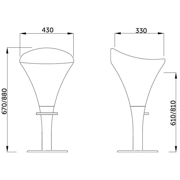 Барный стул AksHome Bomba черный, пластик 27647 изображение 2 Барный стул AksHome Bomba черный, пластик 27647 Фото № 2