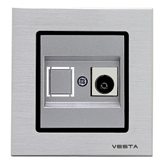 ТВ-розетка Vesta-Electric Exclusive Silver Metallic серебро FRZ00041012SER 1