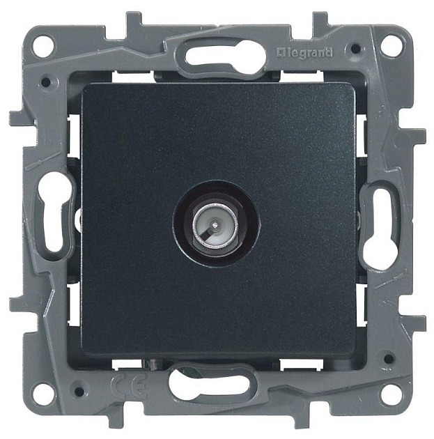 ТВ-розетка оконечная Legrand Etika антрацит 672665 изображение ТВ-розетка оконечная Legrand Etika антрацит 672665 Фото №