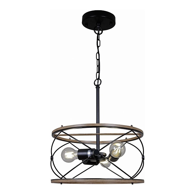 Подвесная люстра Illumico IL1008-3P-05 BK Wood изображение Подвесная люстра Illumico IL1008-3P-05 BK Wood Фото №