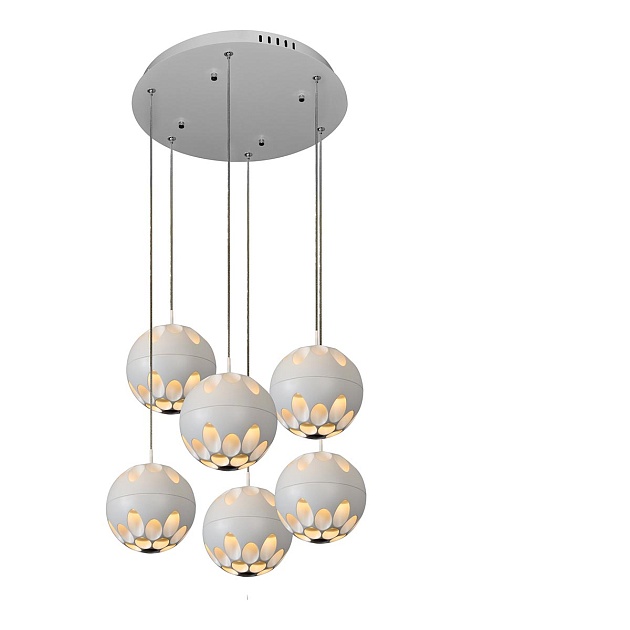 Подвесная светодиодная люстра iLedex Mob P1009-6 WH изображение 4 Подвесная светодиодная люстра iLedex Mob P1009-6 WH Фото № 4