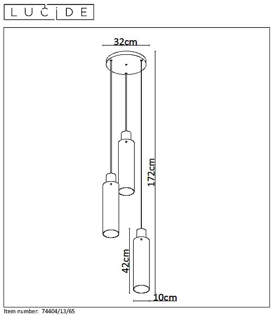 Подвесная люстра Lucide Orlando 74404/13/65 Фото № 8