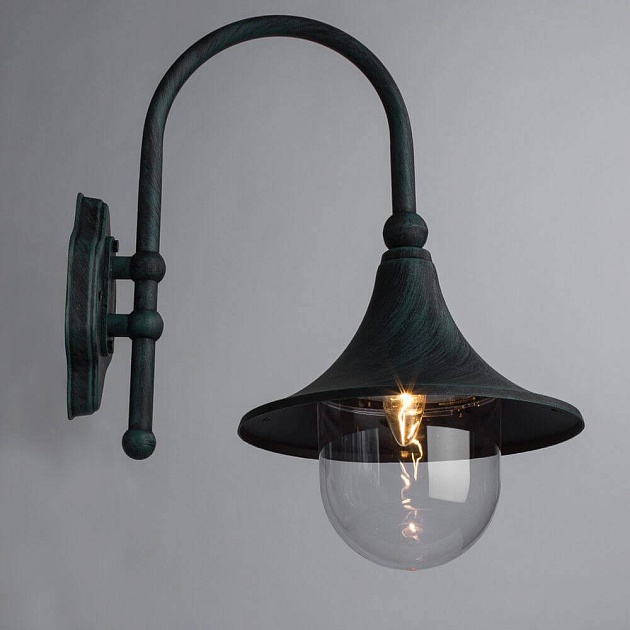 Уличный настенный светильник Arte Lamp Malaga A1082AL-1BG изображение 3 Уличный настенный светильник Arte Lamp Malaga A1082AL-1BG Фото № 3