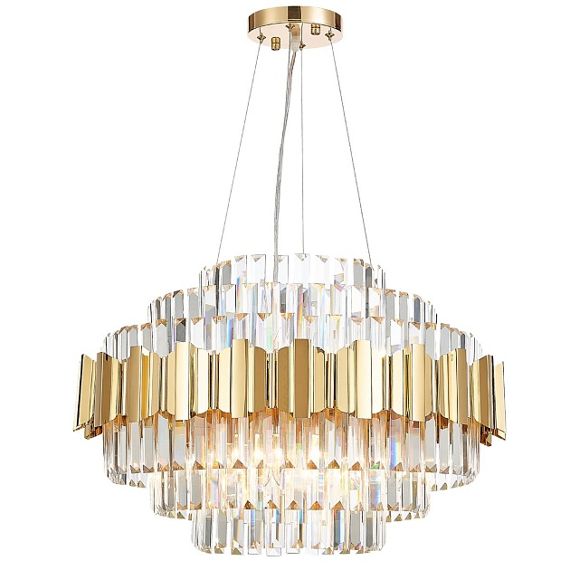 Подвесная люстра Natali Kovaltseva Ruby 81442/10C Gold изображение Подвесная люстра Natali Kovaltseva Ruby 81442/10C Gold Фото №