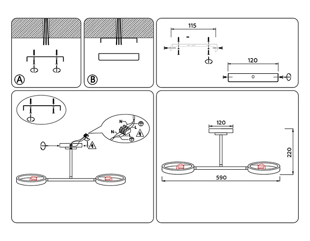 Потолочный светильник Ambrella light Traditional TR8243 Фото № 6