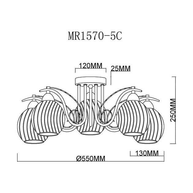 Потолочная люстра MyFar Daniella MR1570-5C изображение 5 Потолочная люстра MyFar Daniella MR1570-5C Фото № 5