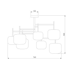 Потолочная люстра Eurosvet Jar 70128/7 хром 1