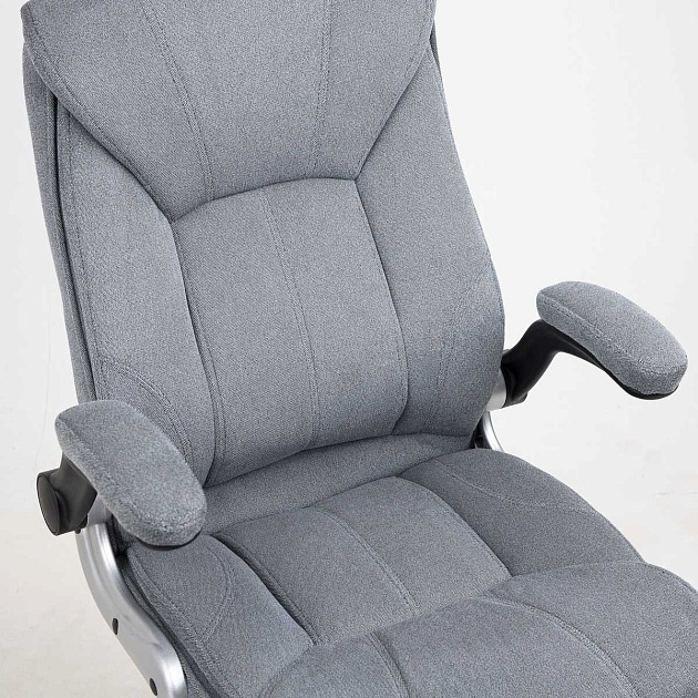 Кресло руководителя AksHome Galio серый, велюр 86372 Фото № 4
