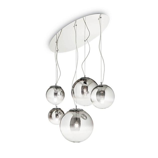 Подвесная люстра Ideal Lux Mapa Sp5 Cromo Sfumato 140759 изображение Подвесная люстра Ideal Lux Mapa Sp5 Cromo Sfumato 140759 Фото №