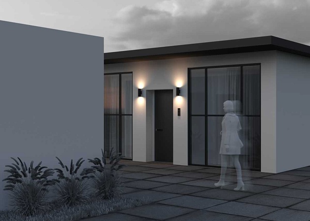 Уличный настенный светодиодный светильник Maytoni Shim O303WL-L10GF3K Фото № 2