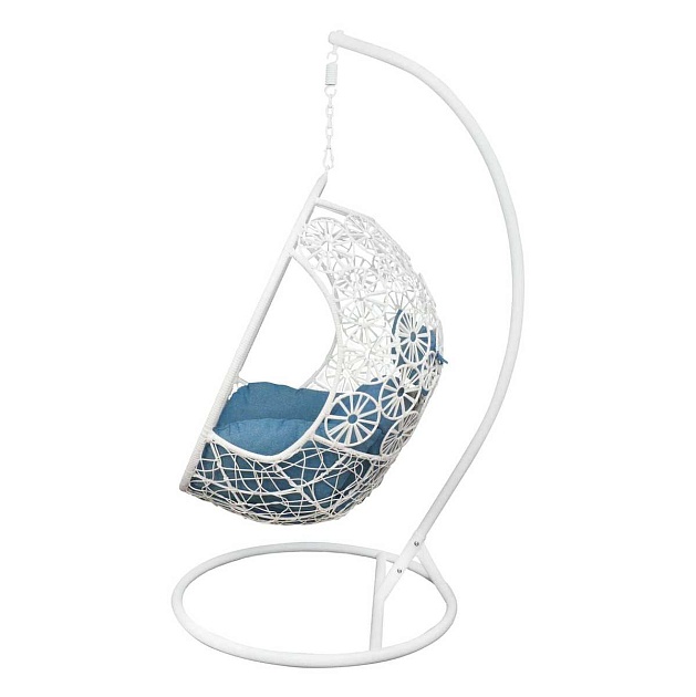 Подвесное кресло AksHome Bali белый, исскуственнный ротанг 75209 Фото № 7